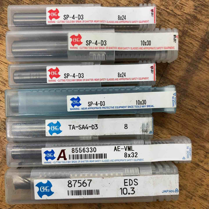 【未使用品】OSG/オーエスジー エンドミル 7本セット【八潮店】