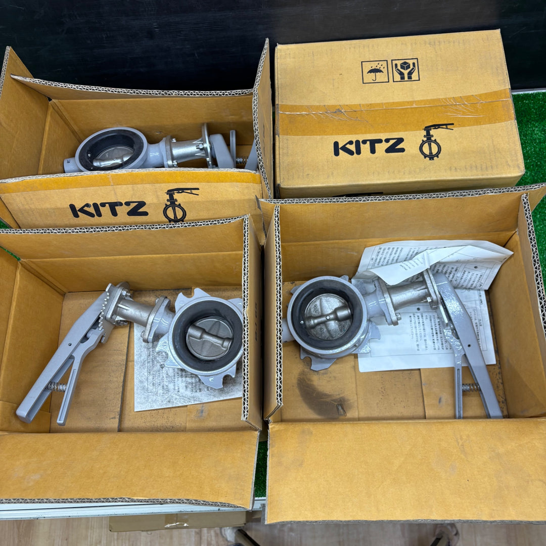 【中古品】KITZ BJ型バタフライバルブ 65φ 4箱セット※1箱未開封※【電材館越谷店】