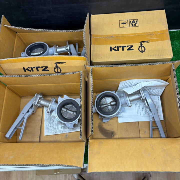 【中古品】KITZ BJ型バタフライバルブ 65φ 4箱セット※1箱未開封※【電材館越谷店】