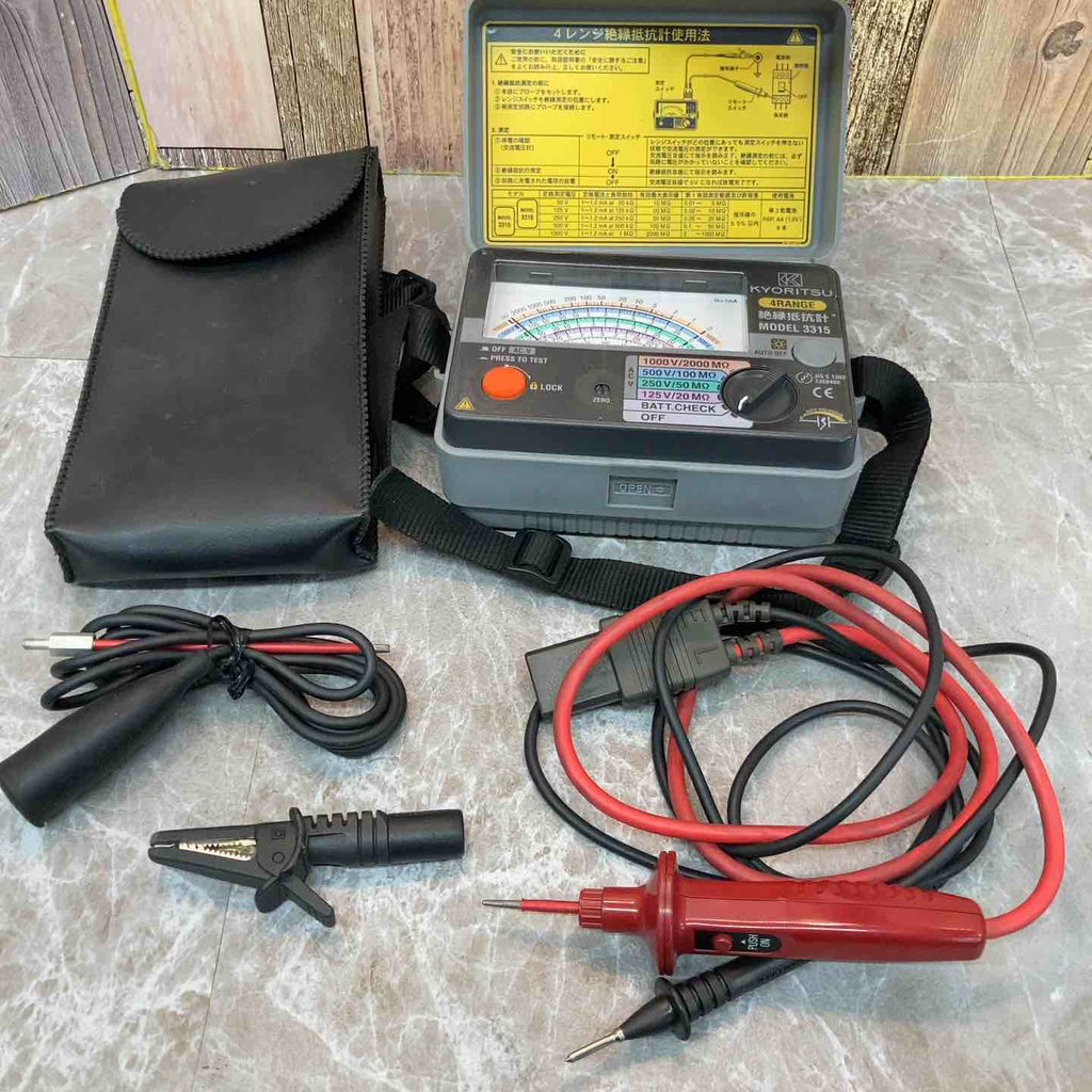 ◇共立(KYORITSU) アナログ絶縁抵抗計 3315【八潮店】 – アクトツール