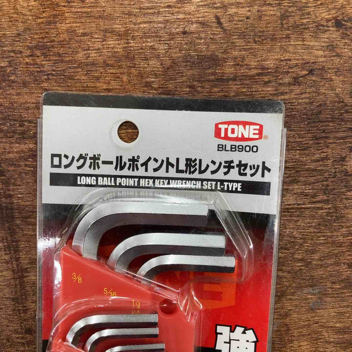 トネ(TONE) ロングボールポイントL形レンチセット BLB900 インチ 内容9点【柏店】