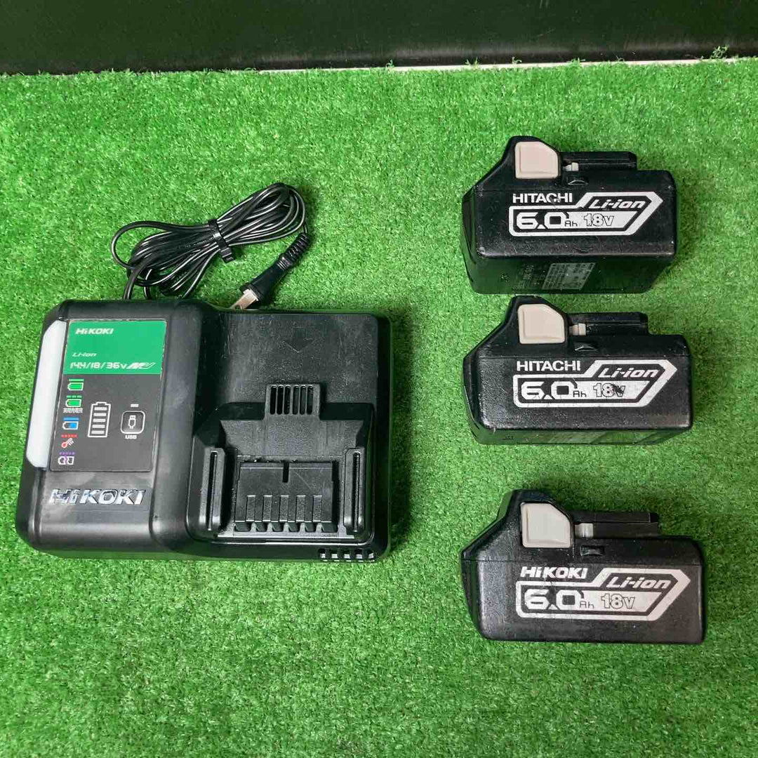 【中古品】★ハイコーキ(HIKOKI ※旧:日立工機) コードレスハンマドリル DH18DPA(2XP) ◇18V6.0Ah×3個セット♪【岩槻店】