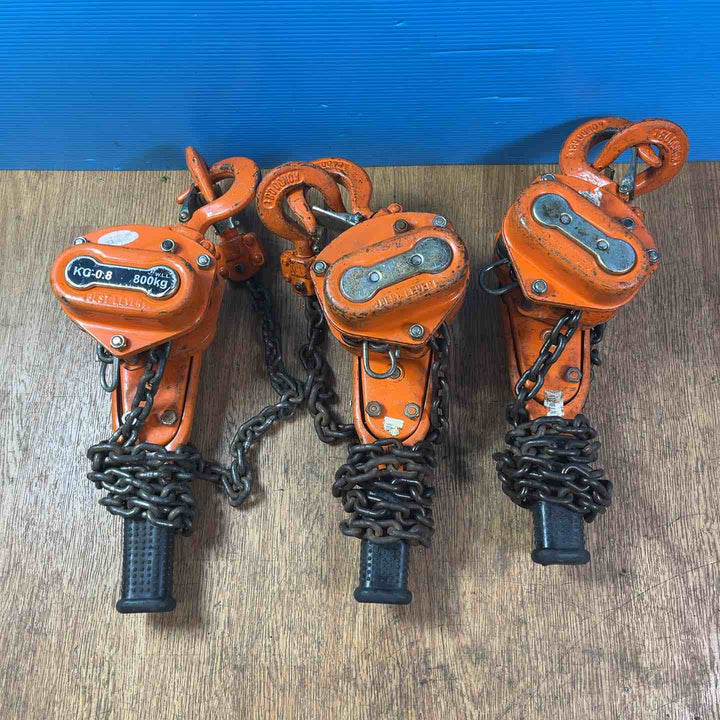 コンドーテック 0.8tレバーホイスト KC-0.8 3点まとめ レバーブロック 800kg【岩槻店】
