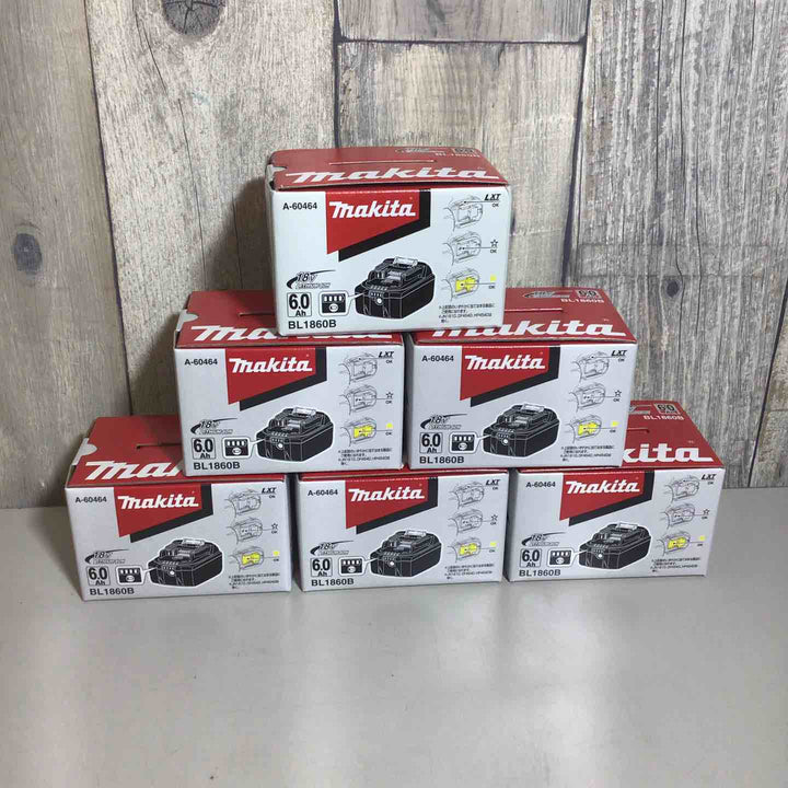 【未使用品】 純正 マキタ makita リチウムイオンバッテリー 18V/6.0Ah BL1860B 6個 バッテリー 純正品 18V 【戸田店】