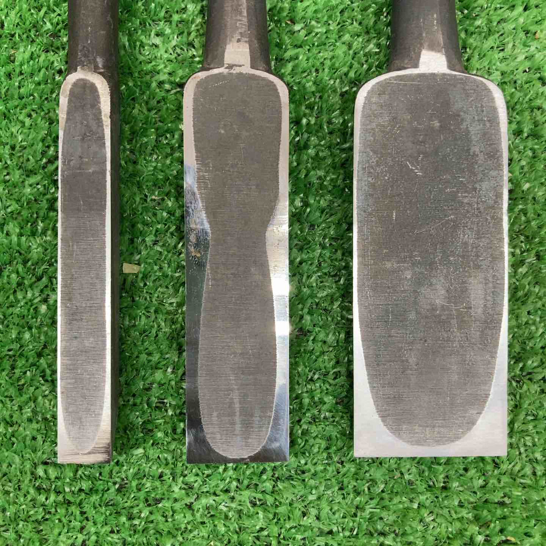 【中古・現状品】 鑿 のみ 銘 正道 約12mm/約24mm/約37mm ＊3本組 【鴻巣店】