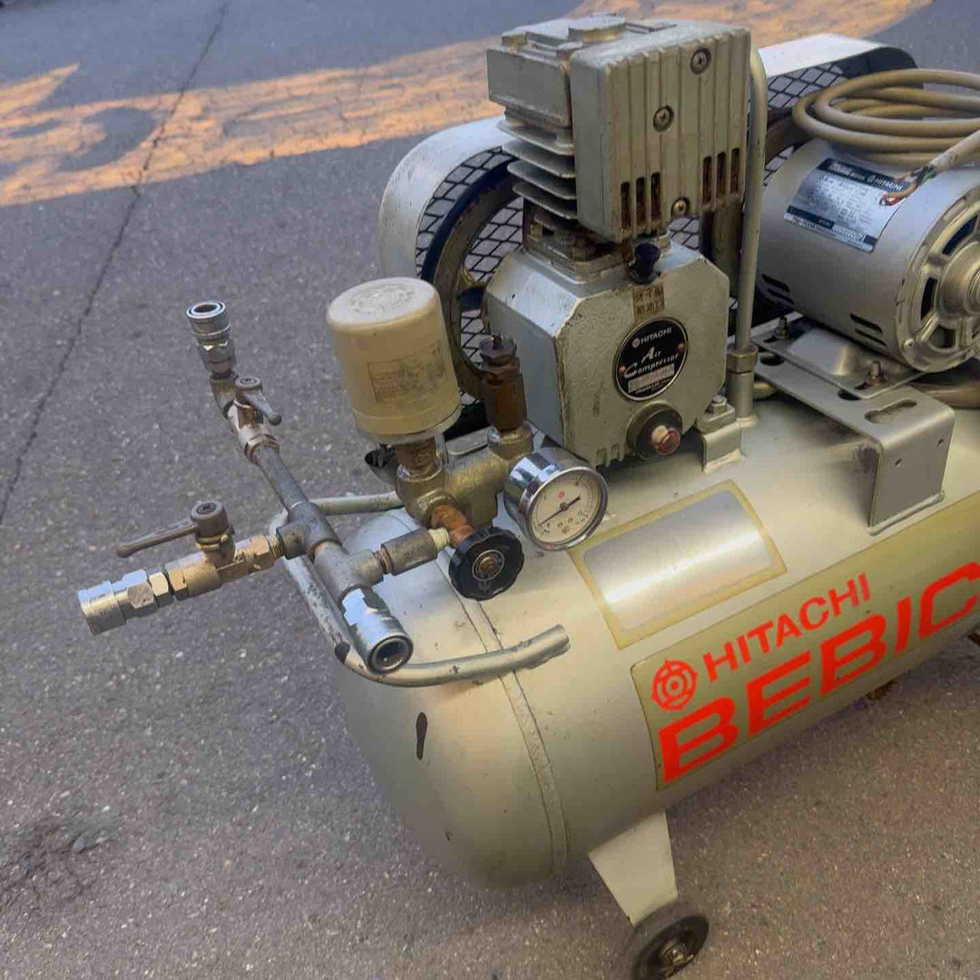【中古・店頭受取り限定】 日立 38Lベビコン エアコンプレッサー 0.4P-7T 動力/三相・200V 50Hz 【桶川店】