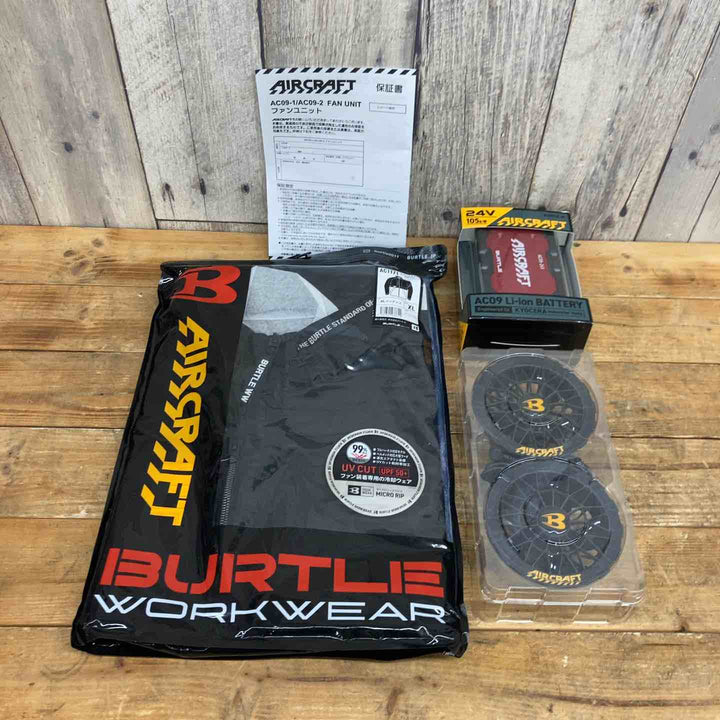 【未使用品】 【猛暑に】 バートル(BURTLE) 空調服用ファン&バッテリーセット AC09+ファン(AC09-2) エアークラフト 2025年モデル 【東大和店】