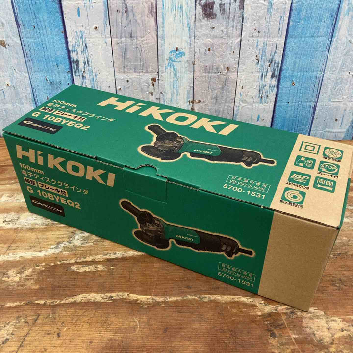 【未使用品】HiKOKI ハイコーキ ブレーキ付き 電子ディスクグラインダ パドルスイッチ G10BYEQ2 100V 100mm【柏店】