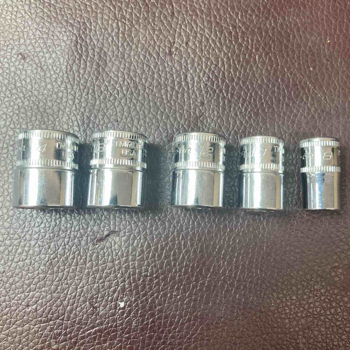【中古品】 スナップオン(Snap-on) 1/4 シャローソケット 5個 TMMD8～TMMD14 【東大和店】