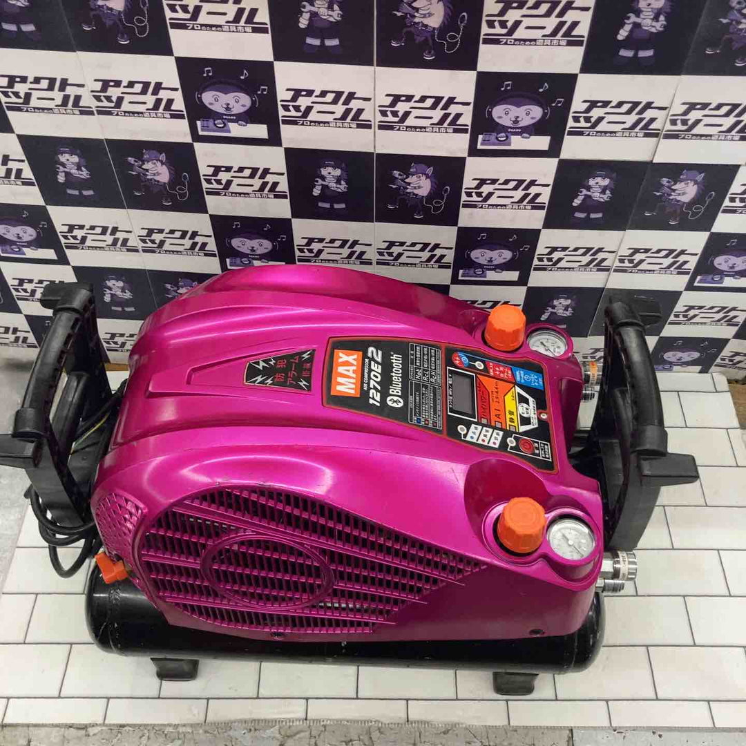 ◇マックス(MAX) 高圧専用エアコンプレッサー AK-HH1270E2 ブライトマゼンタ【所沢店】