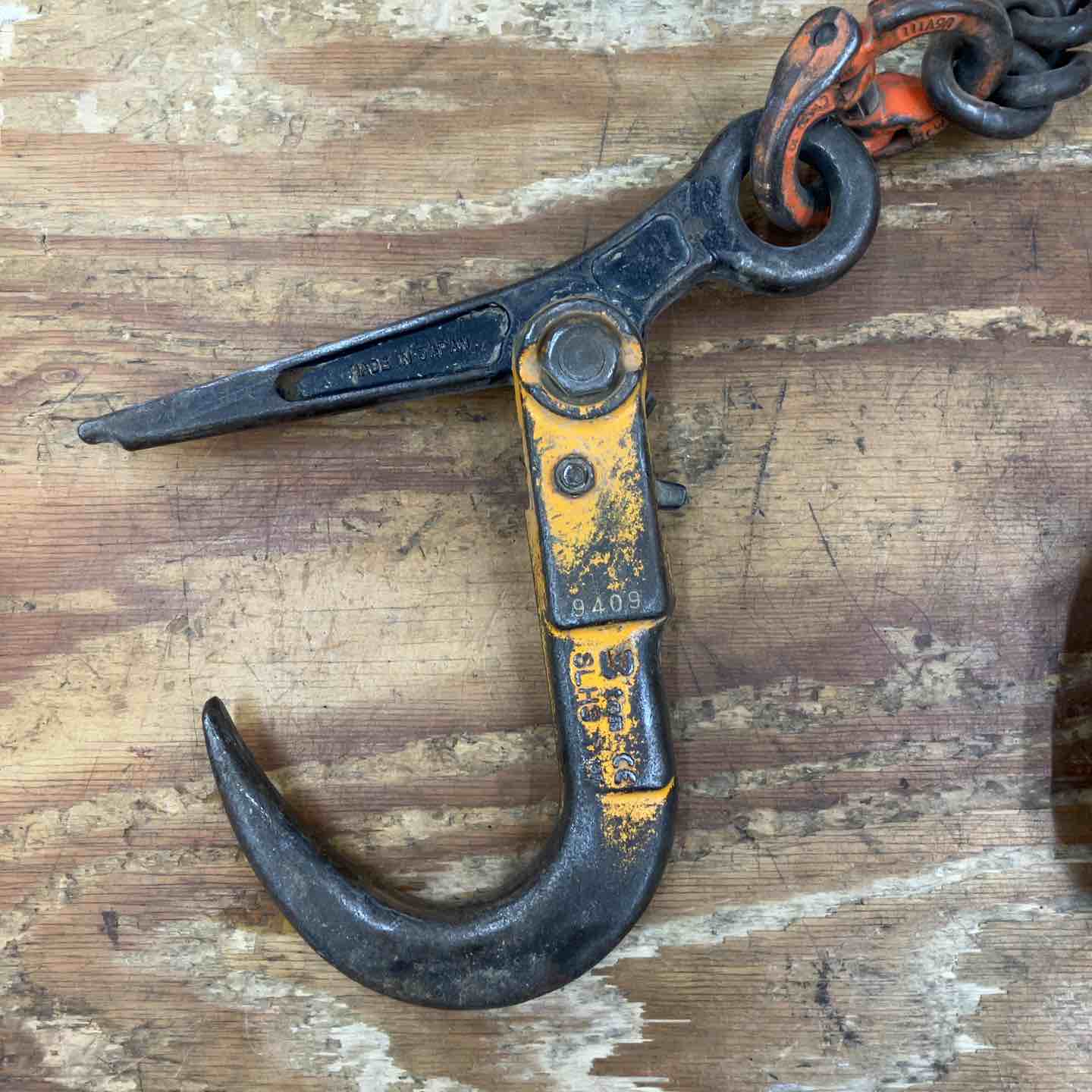 中古品】スーパーツール 鉄板吊り フック 3トン チェーン付き！【柏店