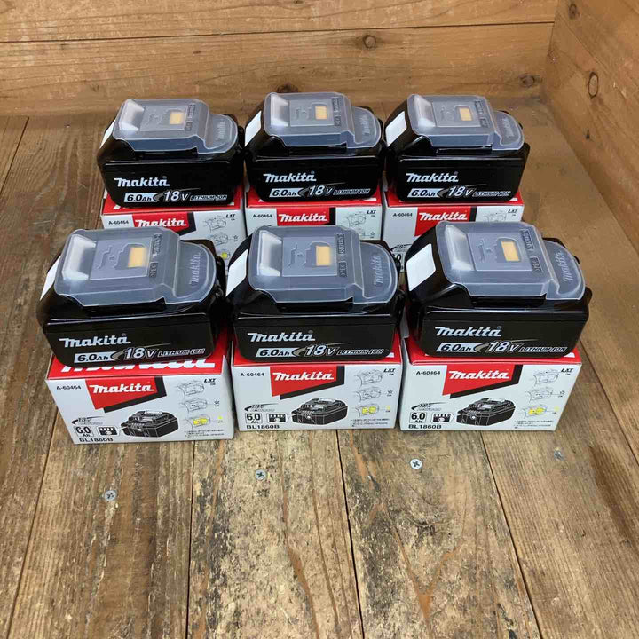 純正品 マキタ(makita) リチウムイオンバッテリー 18V/6.0Ah BL1860B 6個セット まとめ売り【所沢店】
