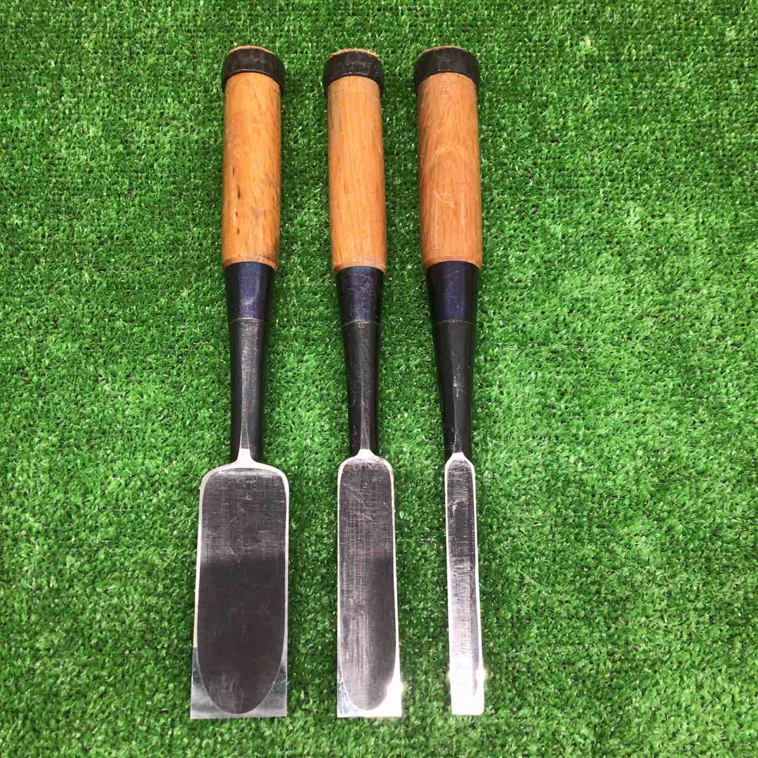 【中古・現状品】 国寿 銘 鑿 のみ ＊3本組 【鴻巣店】