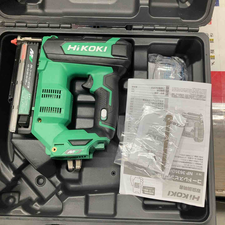 ★ハイコーキ(HIKOKI ※旧:日立工機) コードレスピンネイラ NP3635DA(NNK)　36V対応、替えブレード付属【戸田店】