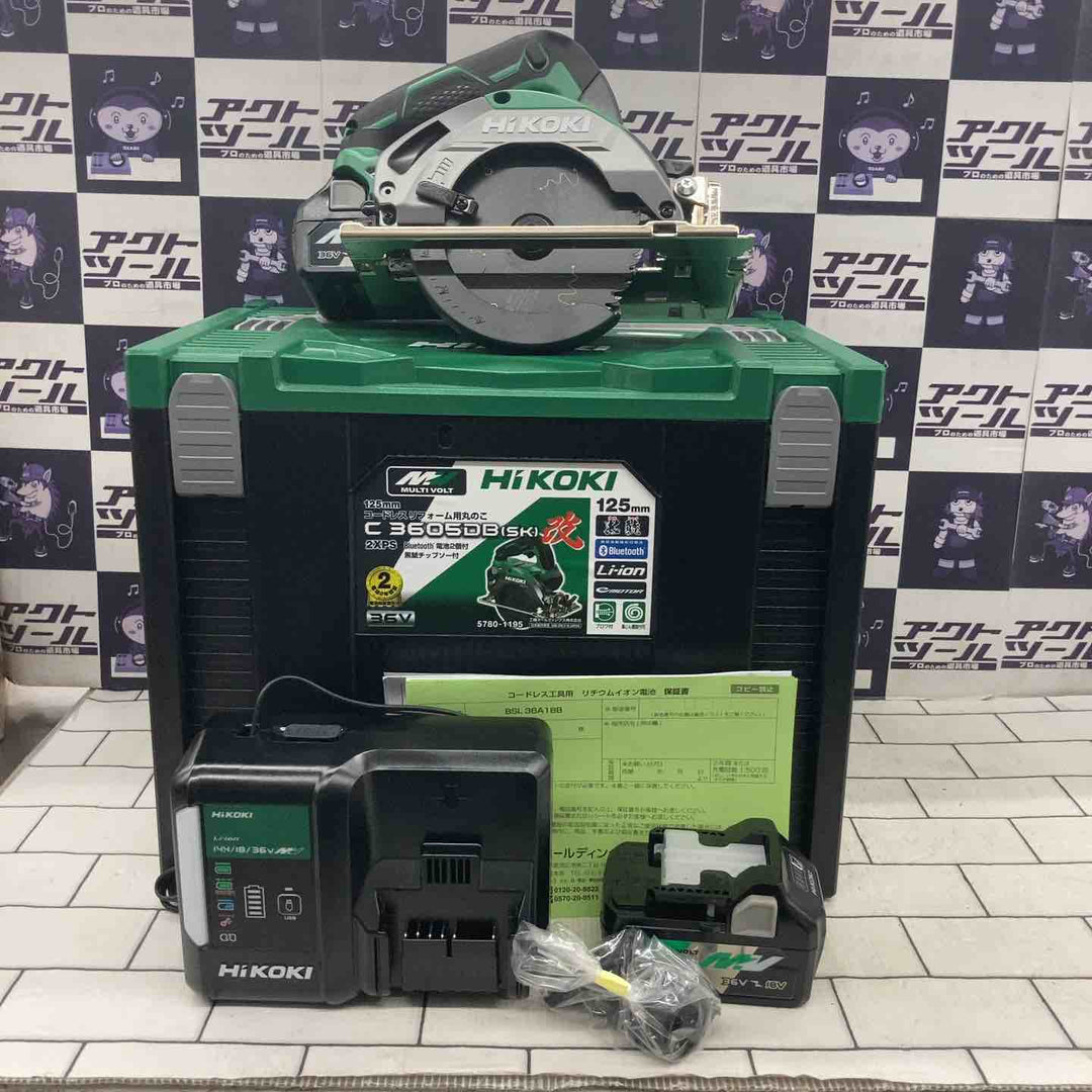 ★ハイコーキ(HIKOKI ※旧:日立工機) コードレス丸のこ C3605DB(SK)(2XPS)【所沢店】