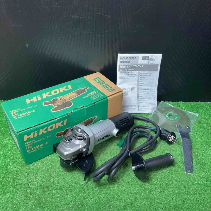 【未使用品(店頭展示品)】HiKOKI(ハイコーキ) AC100V 125mm ディスクグラインダー アルミボディ スナップスイッチタイプ 3P可倒式プラグ付き G13SHA(E)【岩槻店】
