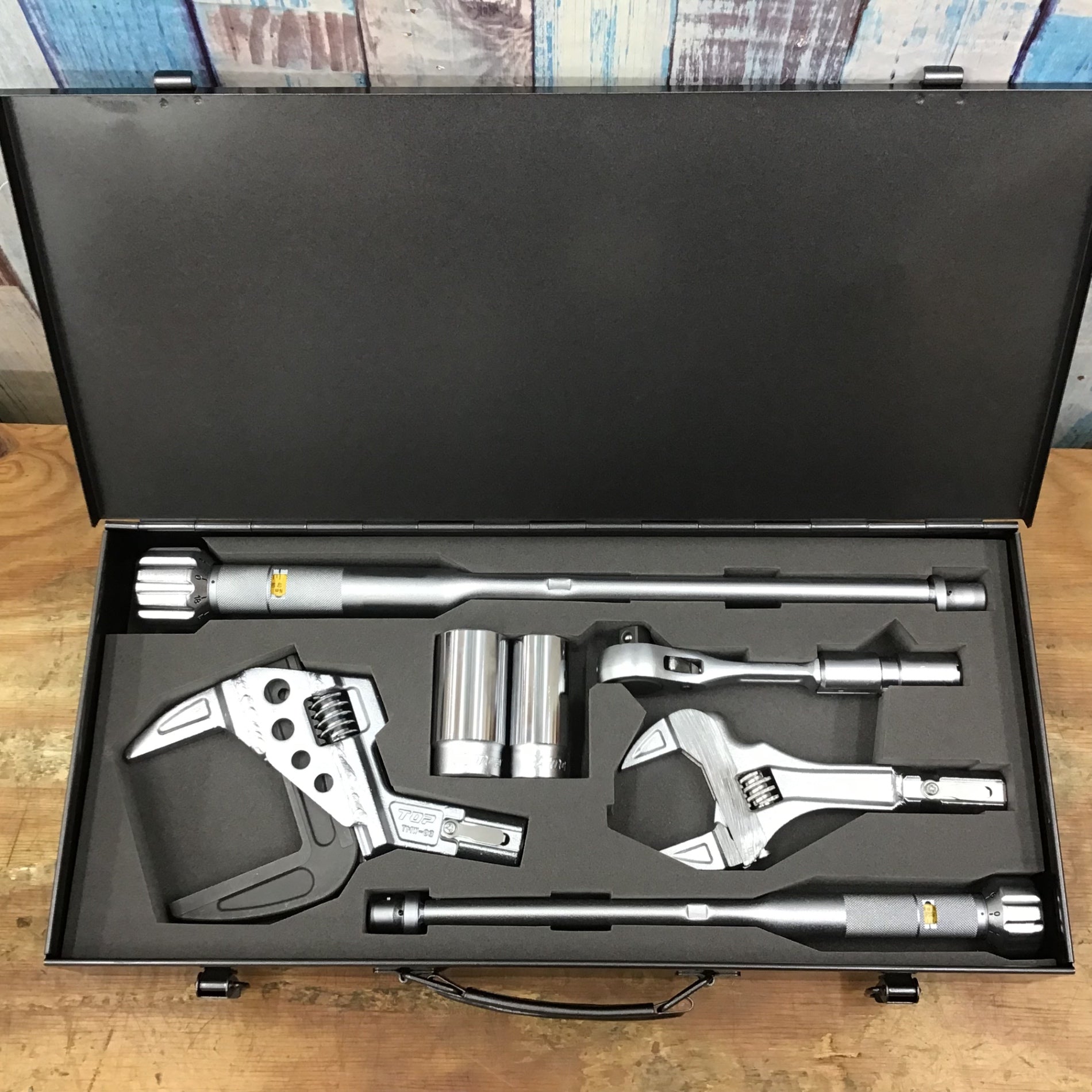 配管工具 トップ (TOP) 配管継手/分水栓用トルクレンチセット 校正証明書付き モーターレンチ型・モンキレンチ型トルクレンチセット このセットで呼