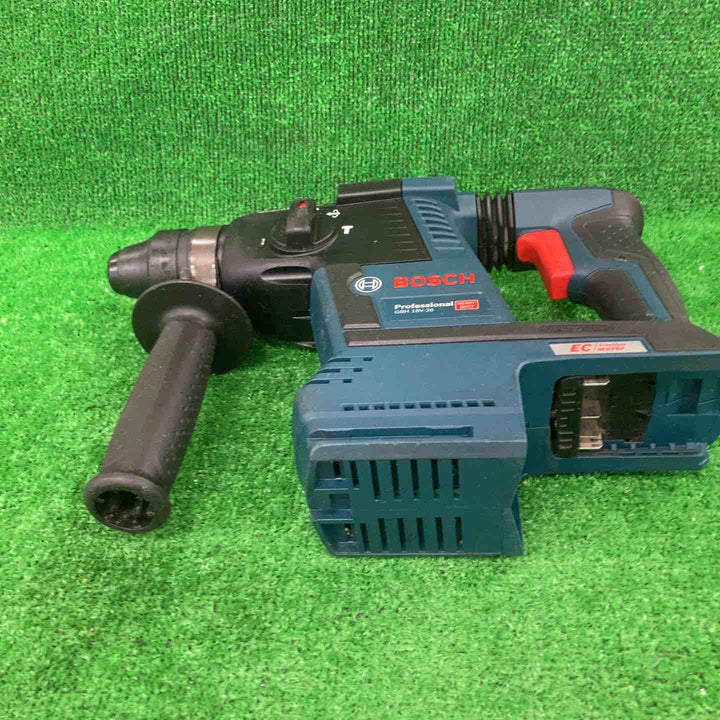 Bosch Professional(ボッシュ) SDSプラス コードレスハンマードリル (5.0Ahバッテリー2個・充電器・深さゲージ・キャリングケース・サイドハンドル・吸いじんアダプタ付) GBH18V-26GDEN【川崎店】