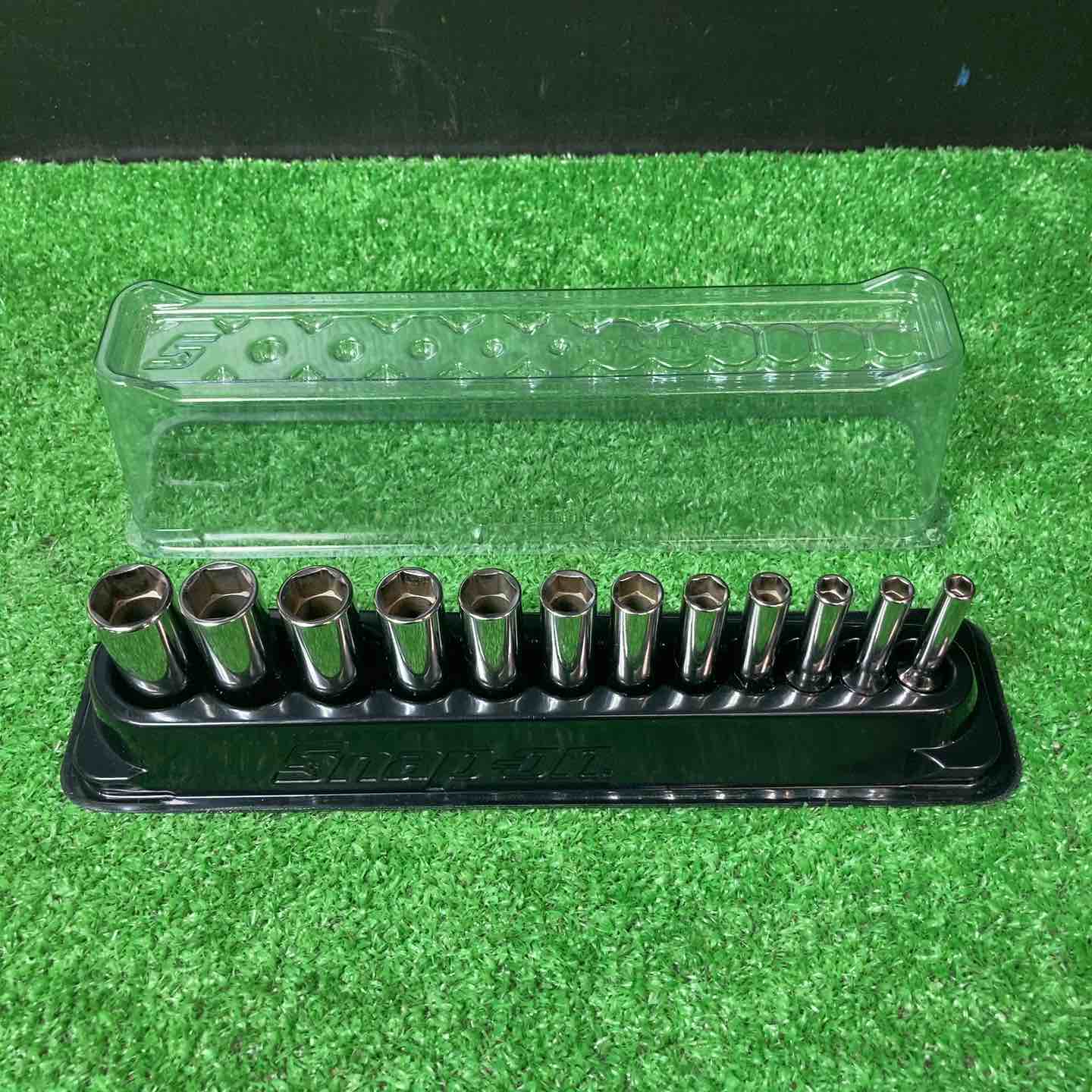 【JR-46】Snap-on(スナップオン) ディープソケット12本セット SFM8-19 中古品 中古品】△スナップオン(Snap-on) 1/4 6角ディープソケット12個セット