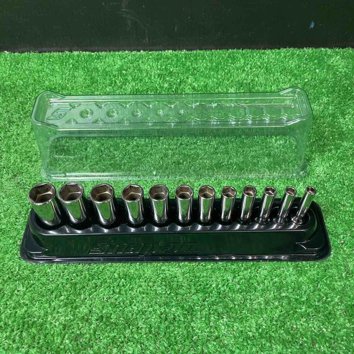 【中古品】▲スナップオン(Snap-on) 1/4 6角ディープソケット12個セット PAKTY314 マグネットホルダー付き【岩槻店】