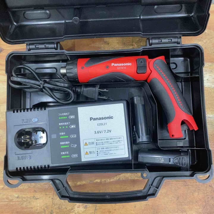 【中古品】◇パナソニック(Panasonic) コードレスドリルドライバー スティックドリルドライバー  EZ7410LA2SR1 3.6V フルセット【柏店】