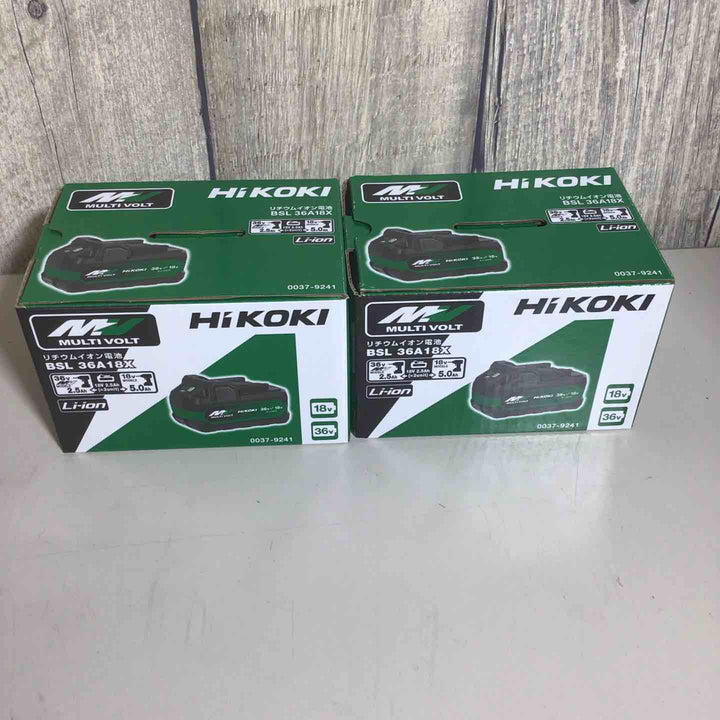 【未使用品】 ハイコーキ HIKOKI 日立 リチウムイオンバッテリー 36V/2.5Ah BSL36A18X 2個 バッテリー 純正 純正品 マルチボルト 36V 【戸田店】