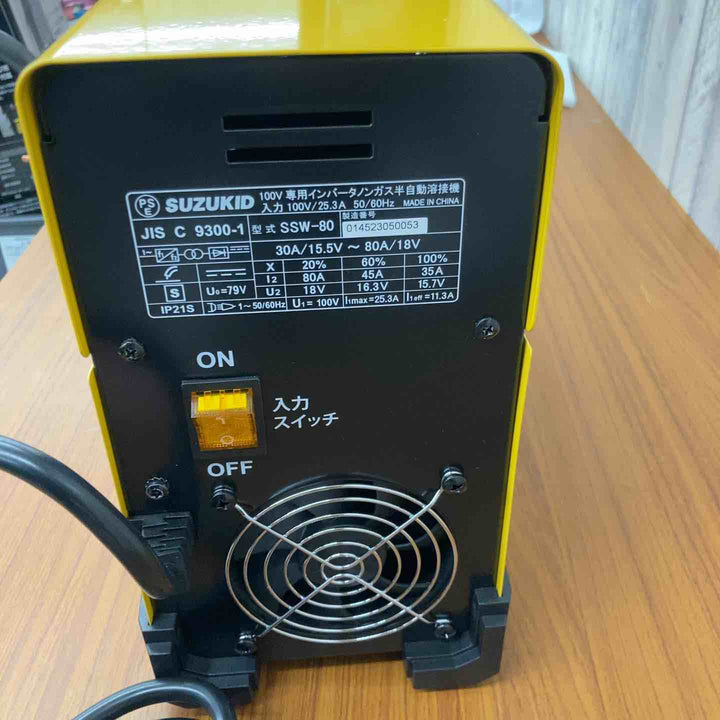 【未使用品】◇スズキッド SUZUKID インバータ式100Vノンガス半自動溶接機 SSW-80 Sparkway80 スパークウェイ80【八潮店】