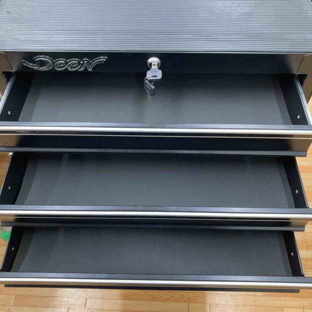【中古品 / 店頭受取り限定】DEEN 3段チェスト 5段コンパクトキャビネットセット DNX2205ASET-- 黒 ブラック【千葉県柏市】