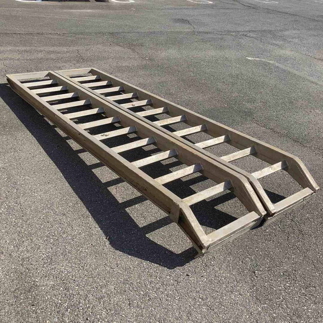 【店頭受取り限定】日軽パワーブリッジ 1.5t 2本セット (1組3t用) ゴムクローラー アルミラダー アルミブリッジ 重機 農機 ユンボ ダンプ【岩槻店】