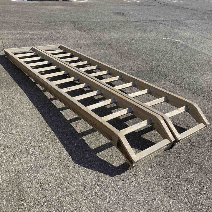 【店頭受取り限定】日軽パワーブリッジ 1.5t 2本セット (1組3t用) ゴムクローラー アルミラダー アルミブリッジ 重機 農機 ユンボ ダンプ【岩槻店】