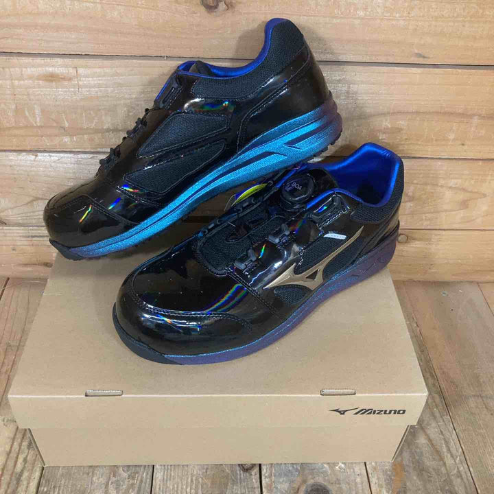 特価！【未使用品】◇[ミズノ] ワークシューズ オールマイティLSⅡ 52L BOA F1GA2511 28.0 cm ホログラムブラック×シルバー×ブルー【所沢店】