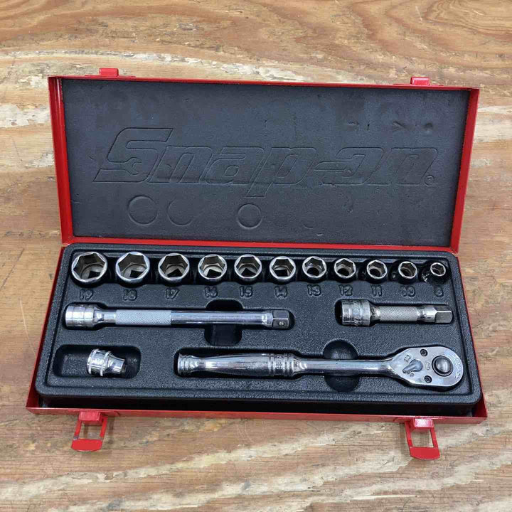▼Snap-on 3/8ラチェットソケットセット ユニバーサルソケット1つ欠品【柏店】