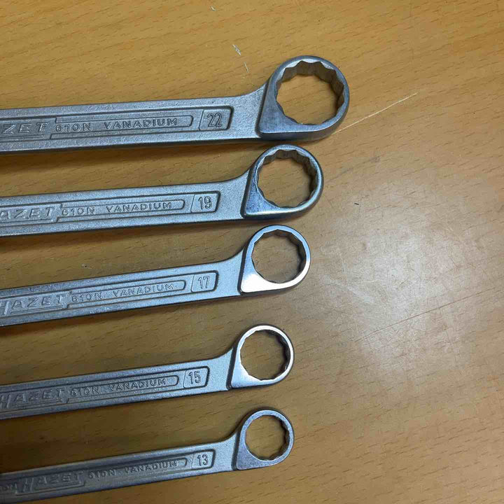 ▲ハゼット(HAZET) ダブルボックスエンドレンチ ショートストレートメガネレンチ 610N 12-22mm 5本セット【越谷店】