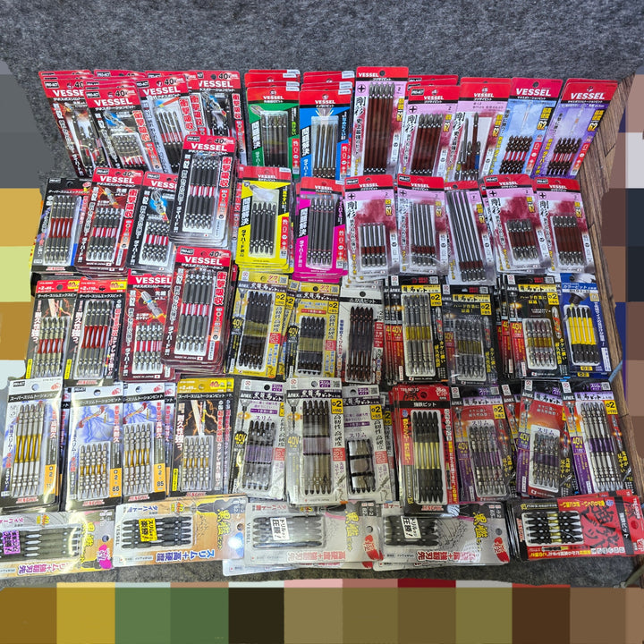 【未使用・大特価まとめ売り！】ビット5本入り 200パックまとめ売り 六角軸6.35mm インパクトドライバー用 メーカー・サイズ混合 約1000本【桶川店】
