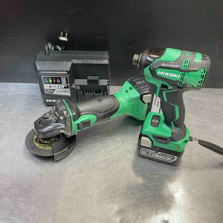 【中古品】 ハイコーキ(HiKOKI※旧日立工機) 14.4V コードレスまとめ インパクト ディスクグラインダ バッテリー・充電器付属 【東大和店】