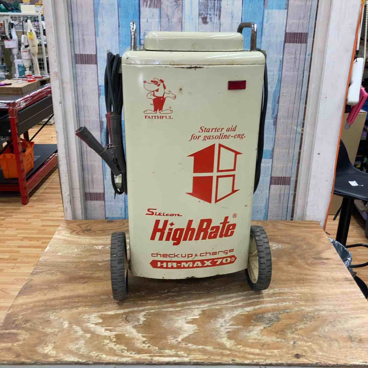 【現状品/ 店頭受取り限定】デンゲン シリコン式バッテリ急速充電器 HR-MAX70D バッテリーチャージャー 自動車 整備　【千葉県柏市】