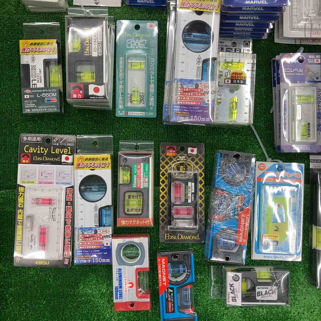 【未使用】水平器143点まとめ(シンワ エビス マーベル 新潟精機など メーカー・サイズ混在) 【桶川店】