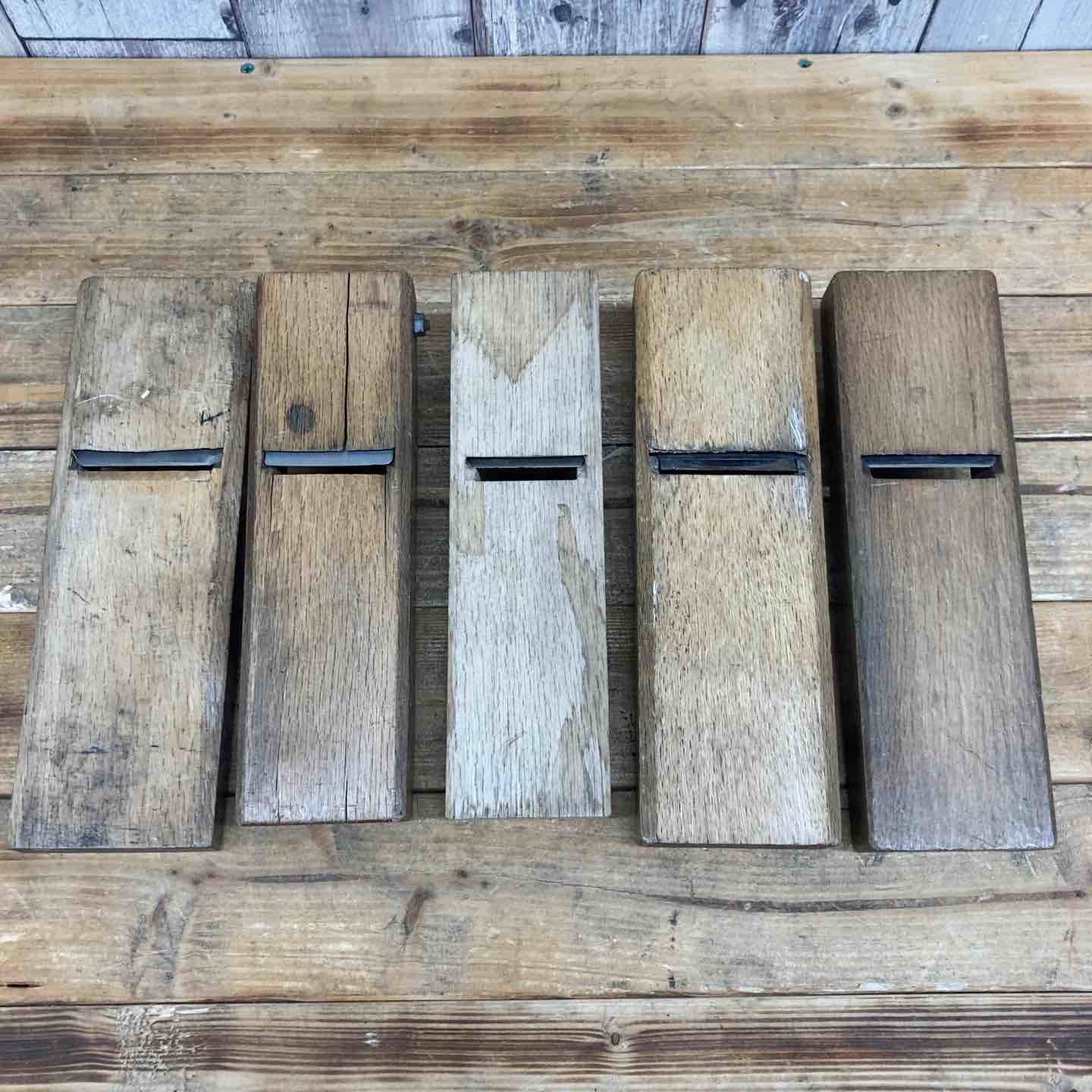 中古品】 利休、近房、儀助、本忠正、左近、鉋5個セット 鉋 かんな