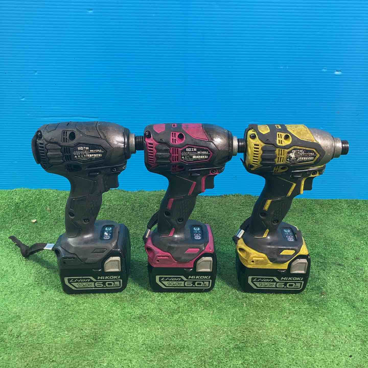 ▼ハイコーキ  日立工機 コードレスインパクトドライバ WH14DDL2 赤・黄・黒 3色セット 14.4V   【岩槻店】