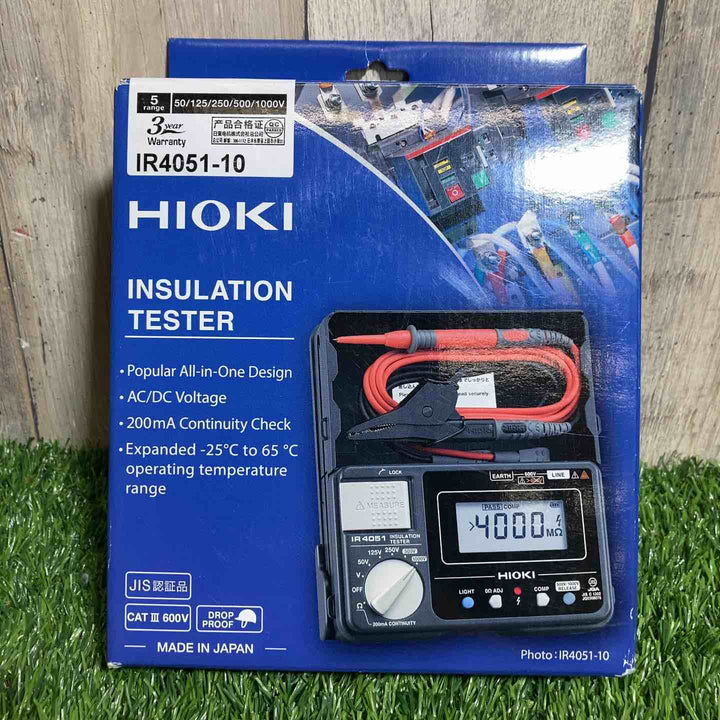 ◇日置電機(HIOKI) インスレーションテスター 絶縁抵抗計 IR4051-10 化粧箱に汚れあり【戸田店】