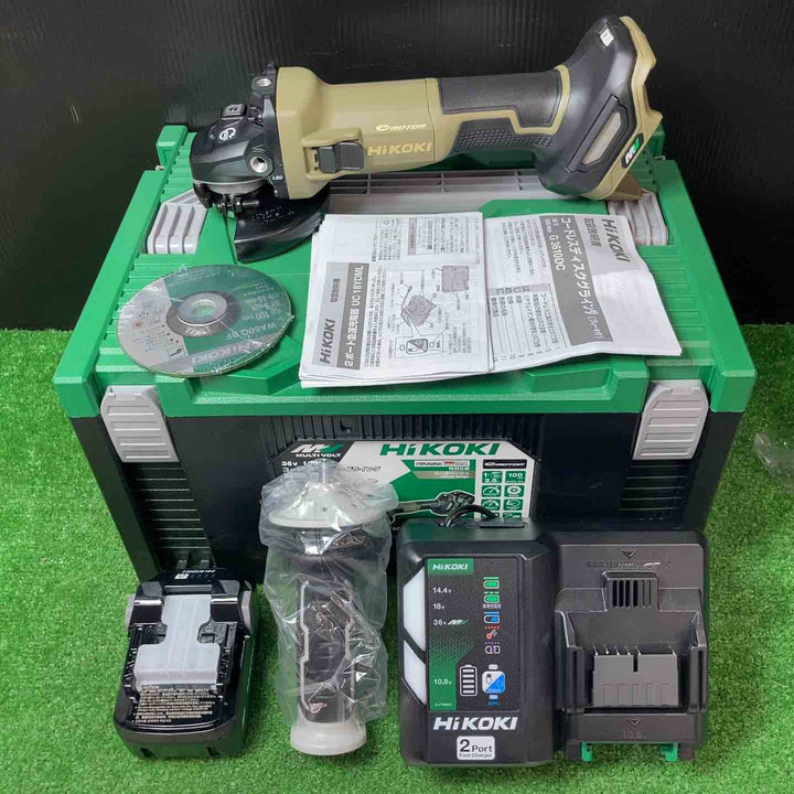 ◇ハイコーキ(HIKOKI ※旧:日立工機) 100mmコードレスディスクグラインダ G3610DC(XHAZ) 限定色 カーキベージュ【岩槻店】