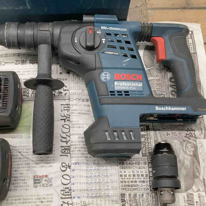 【中古品】★ボッシュ(BOSCH) コードレスハンマドリル GBH36VF-PLUS　36V4Ahバッテリー2個　充電器付属【戸田店】