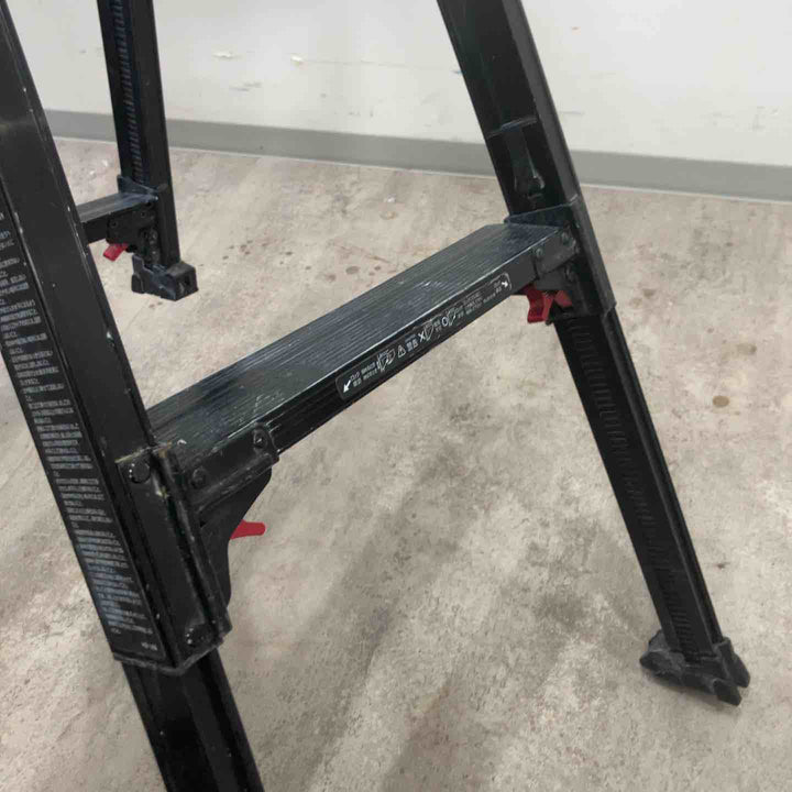 長谷川工業(ハセガワ/Hasegawa) BLACK LABEL 伸縮式はしご兼用脚立(ワンタッチバー付) RYZB-09  3段【富山店】◇外
