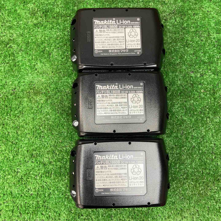 マキタ(makita) リチウムイオンバッテリー 18V/6.0Ah BL1860B 3個セット【川越店】
