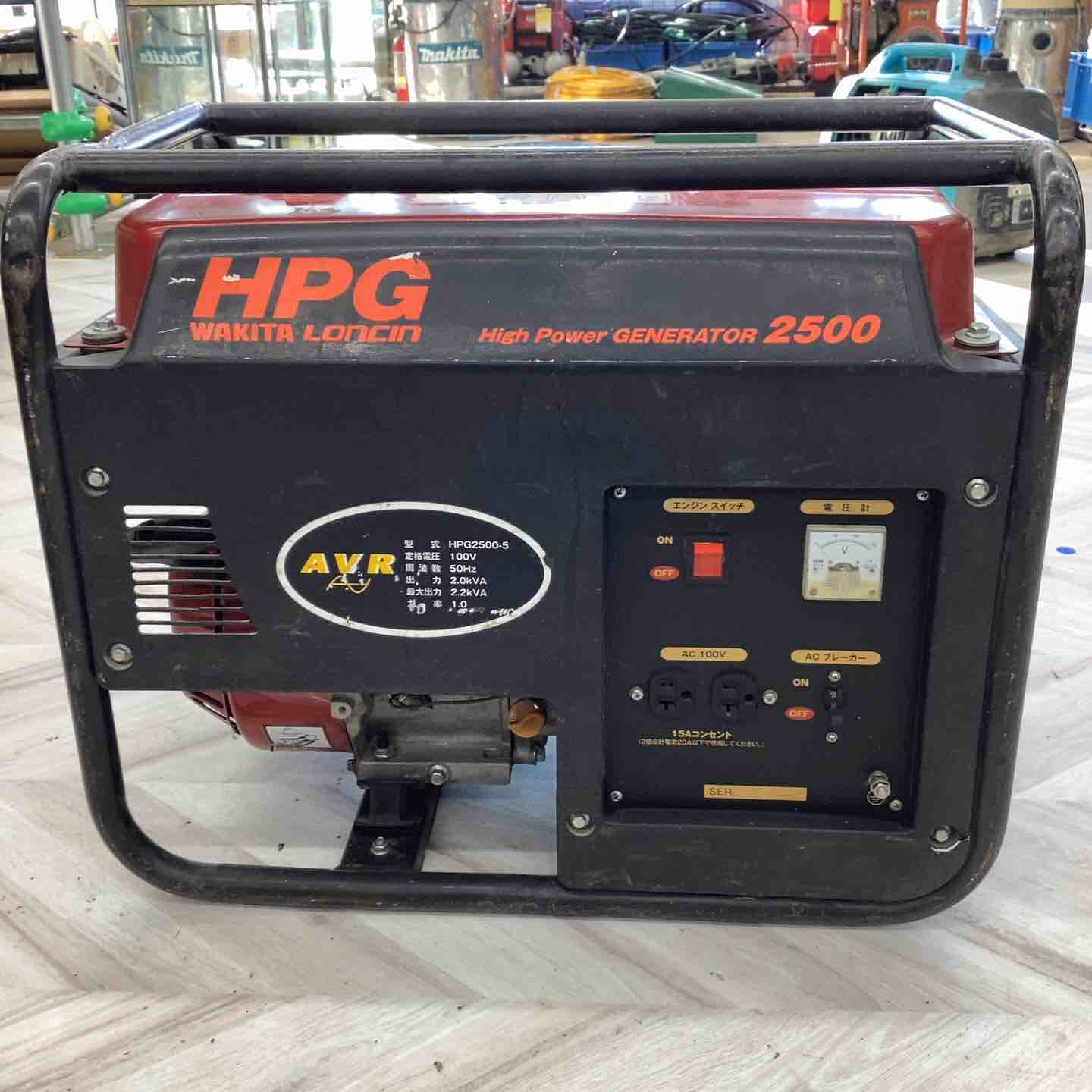 店頭受取り限定】◇ワキタ(MEIHO) エンジン式発電機 50Hz HPG2500-5