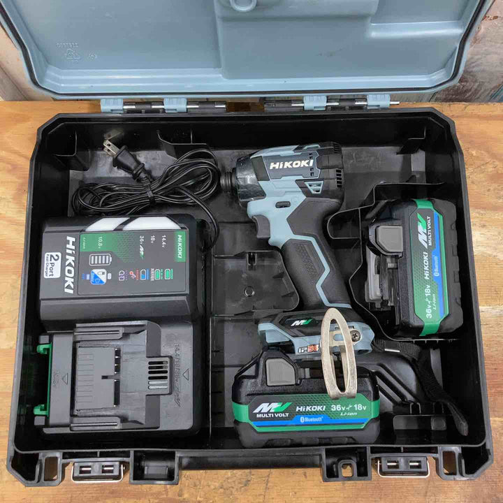 【中古品】★ハイコーキ(HIKOKI ※旧:日立工機) コードレスインパクトドライバー WH36DD(2XHSZ)(IG) 限定色 アイスグレー フルセット【柏店】