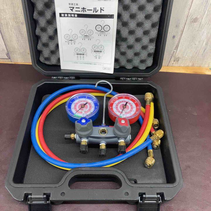 【未使用品(店頭展示品)】 アサダ(Asada) マニホールドゲージ キット R410A YELLOW JACKET 長期保管品 【東大和店】