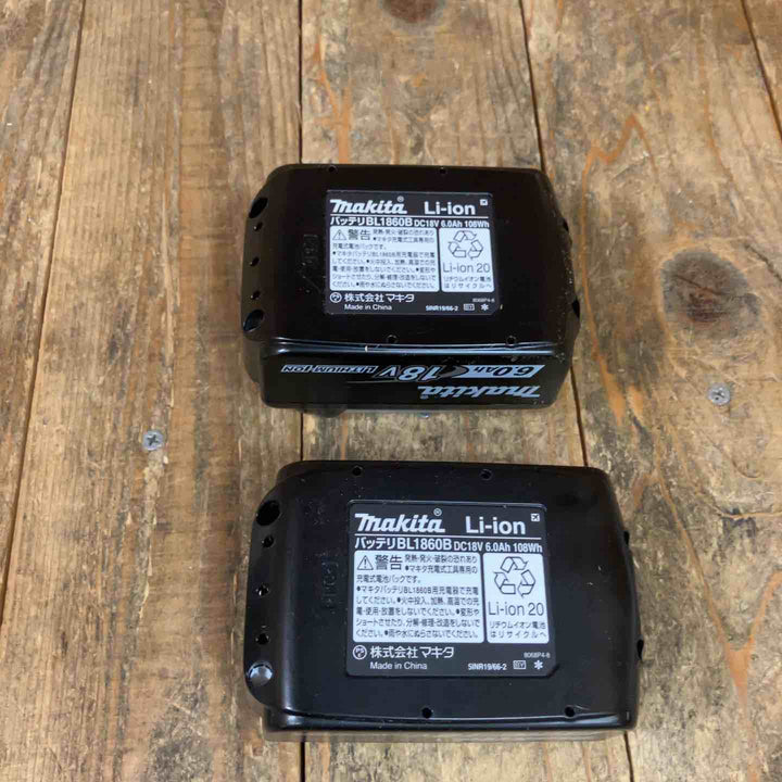 マキタ(makita) 急速充電器 DC18RF*1 リチウムイオンバッテリー 18V/6.0Ah BL1860B*2 計3点【所沢店】