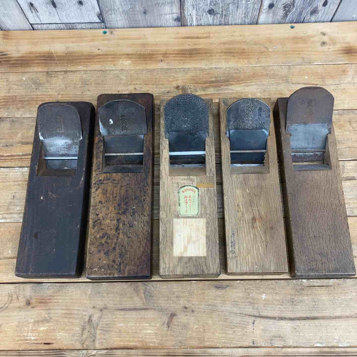 【中古品】 左菊弘・寛寿・勘次・弥太郎・藤奴 鉋5点セット  鉋 かんな カンナ 和工具 大工道具 鑿 のみ 鋸 のこ 【東大和店】