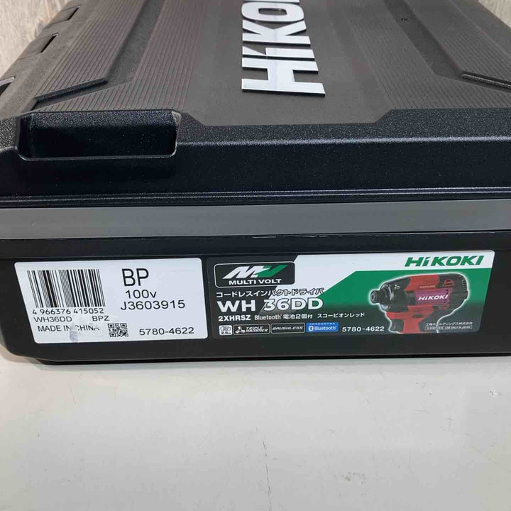 ★ハイコーキ(HIKOKI ※旧:日立工機) コードレスインパクトドライバ スコーピオンレッド WH36DD(2XHRSZ)【戸田店】
